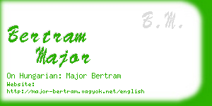 bertram major business card